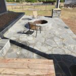 gray stone firepit