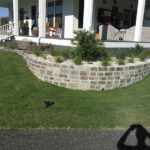 gray stone retaining wall